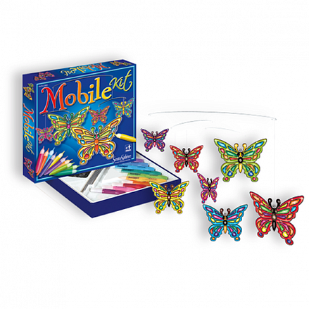 Воздушный витраж – Бабочки, с карандашами 